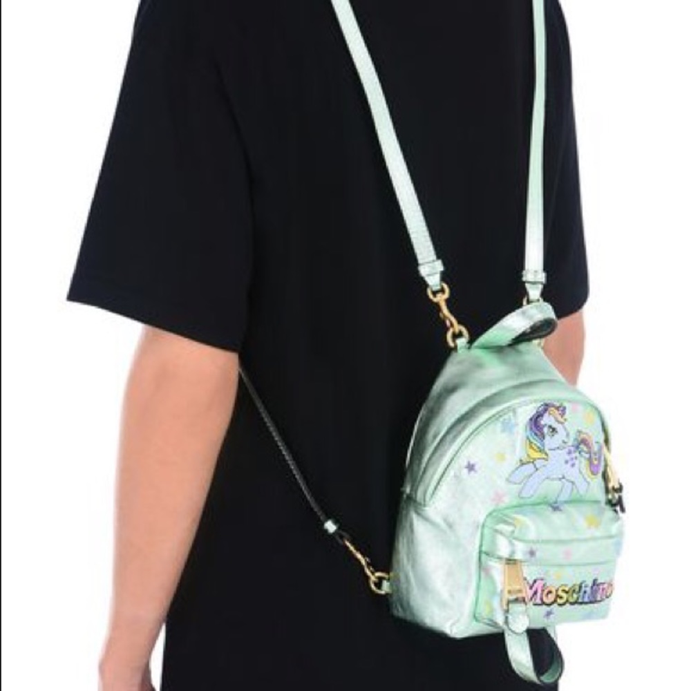 SOLD MOSCHINO MY LITTLE PONY LAMINATED BACKPACK - Picture 4 of 8